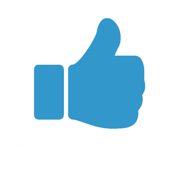Blue Thumbs up PNG