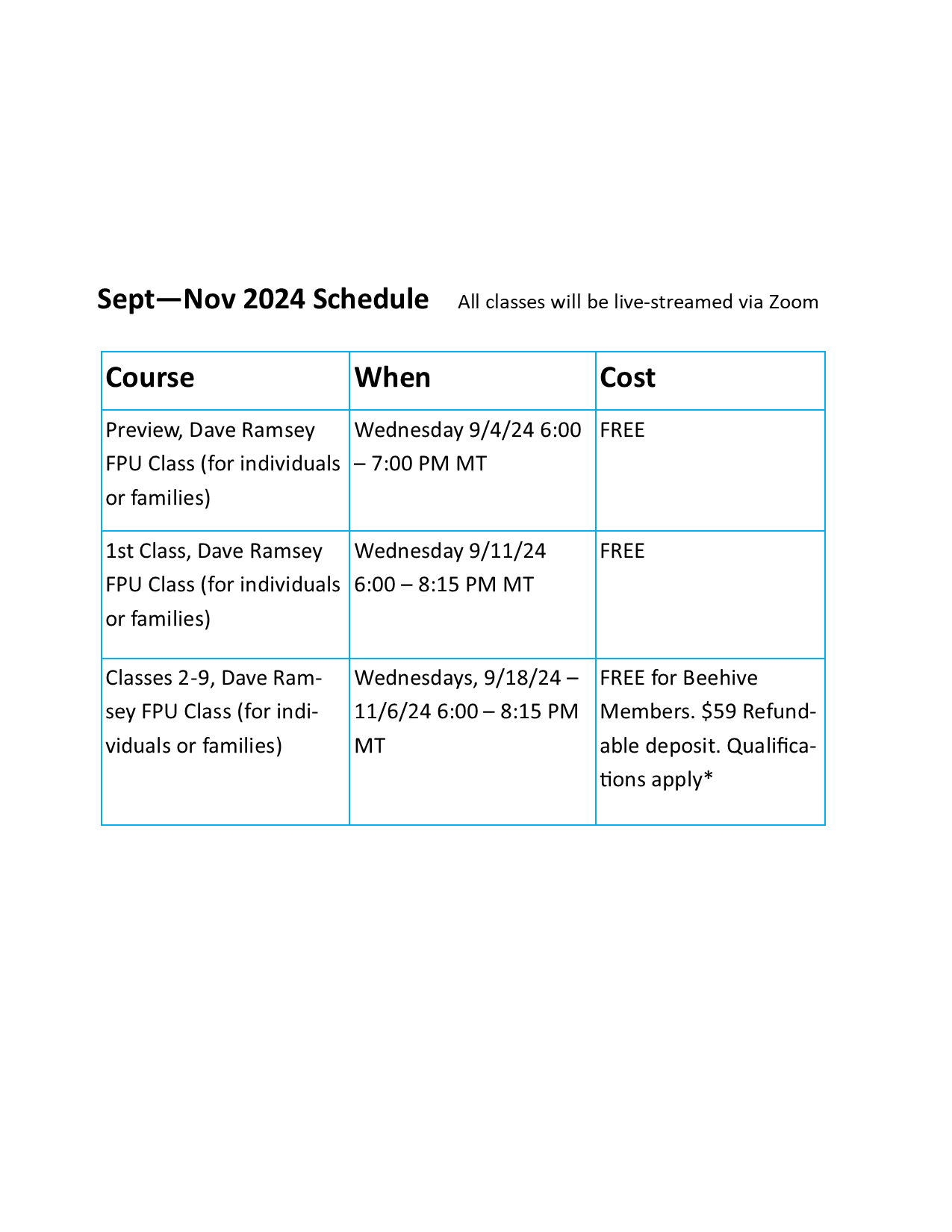 Ramsey Sep-Nov 2024 schedule publisher 042524