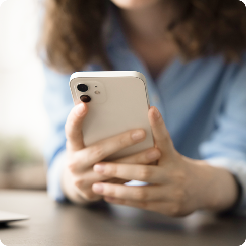 a girl on her phone