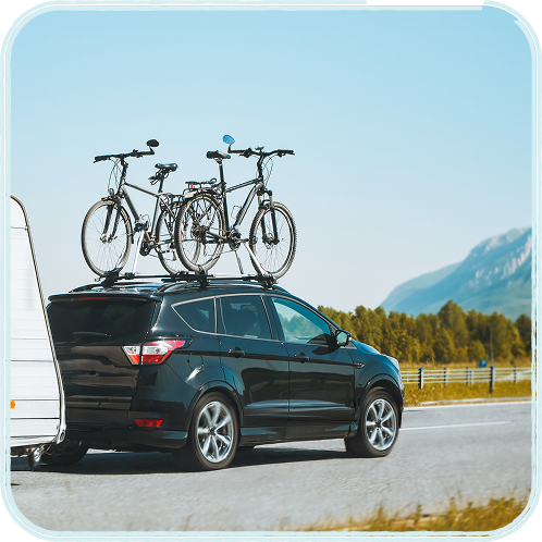 car with bikes