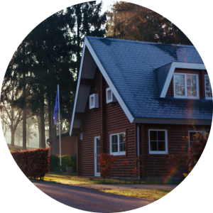 Red Brick Home in a forest