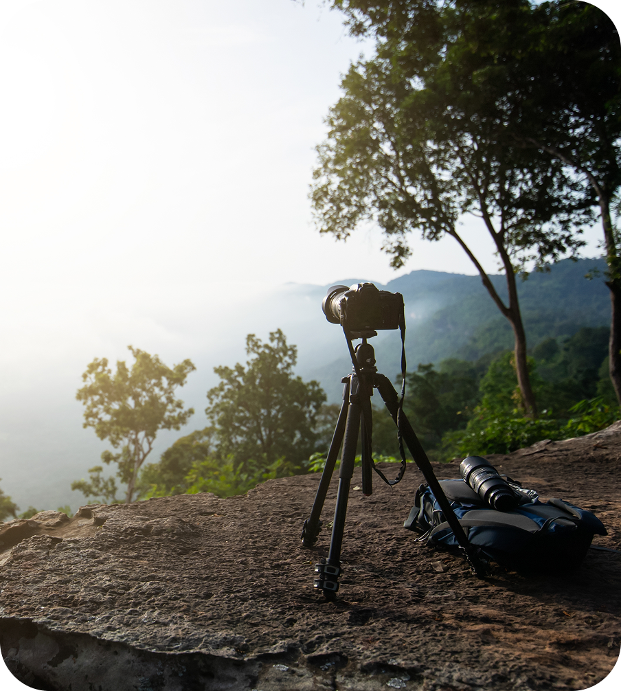 camera on tripod
