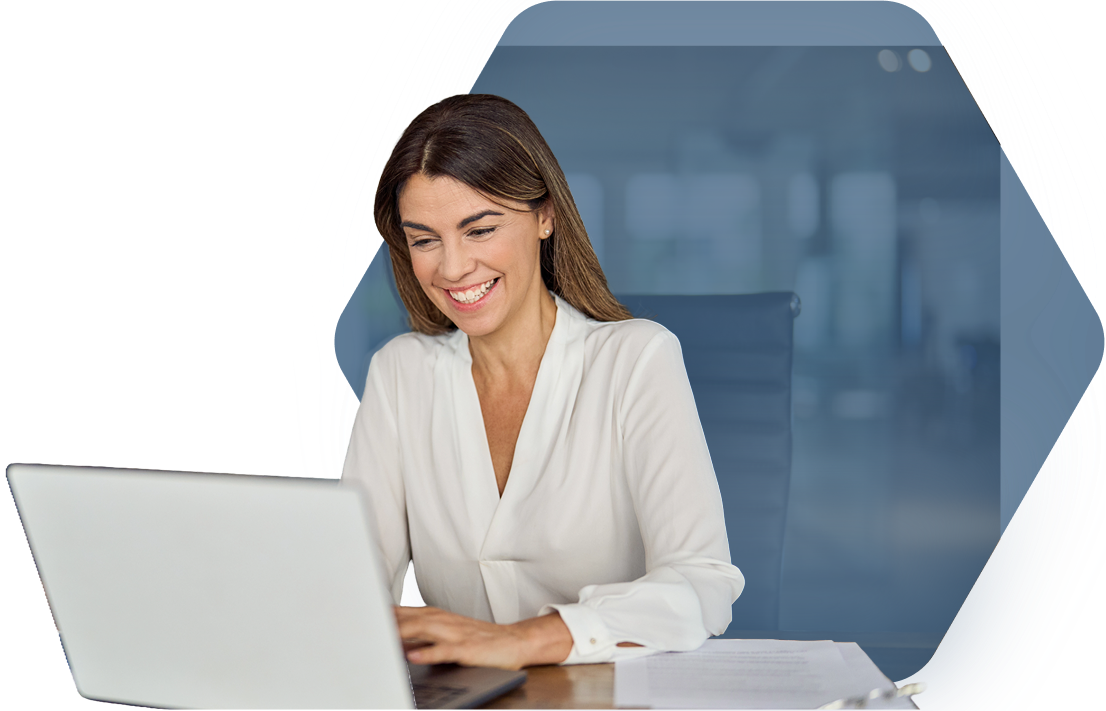 person on a laptop