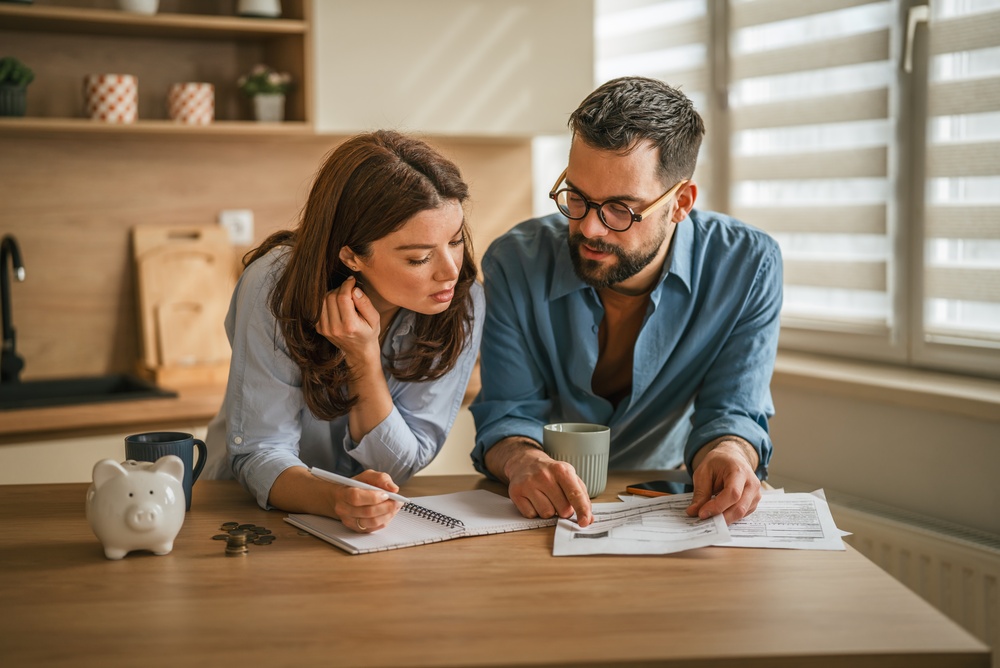 couple looking over documents
